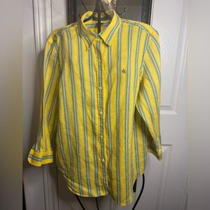 Ralph Lauren 💯 Linen 3/4 Sleeve Top